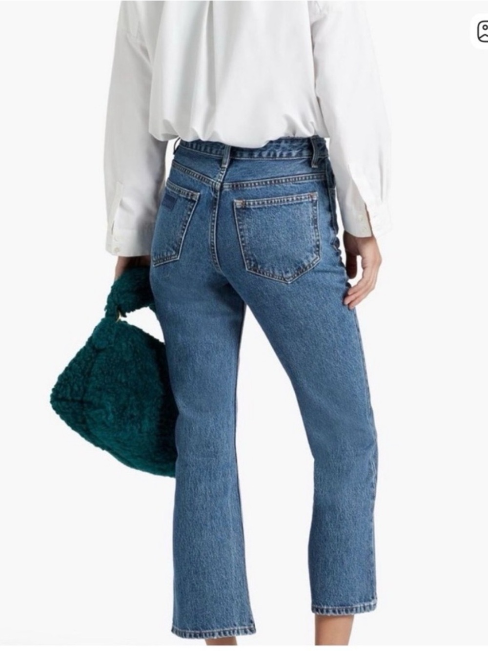 Ganni betzy cropped 28 denim jean high rise